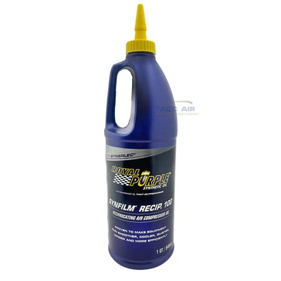 RECIP 100 ACEITE COMPRESOR DE AIRE ALTERNATIVO ROYAL PURPLE SYNFILM 1 CUARTO (946mL) - Imagen 1 de 4