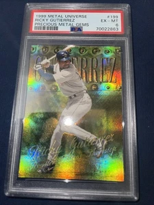 1999 RICKY GUTIERREZ Metal Universe Precious Metal Gems PMG #199 # /50 PSA 6 - Picture 1 of 2