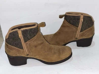 Merrell 女式皮革 Chateau II Mid 防水靴羊毛 10 码棕色 — 第 1/4 张图片