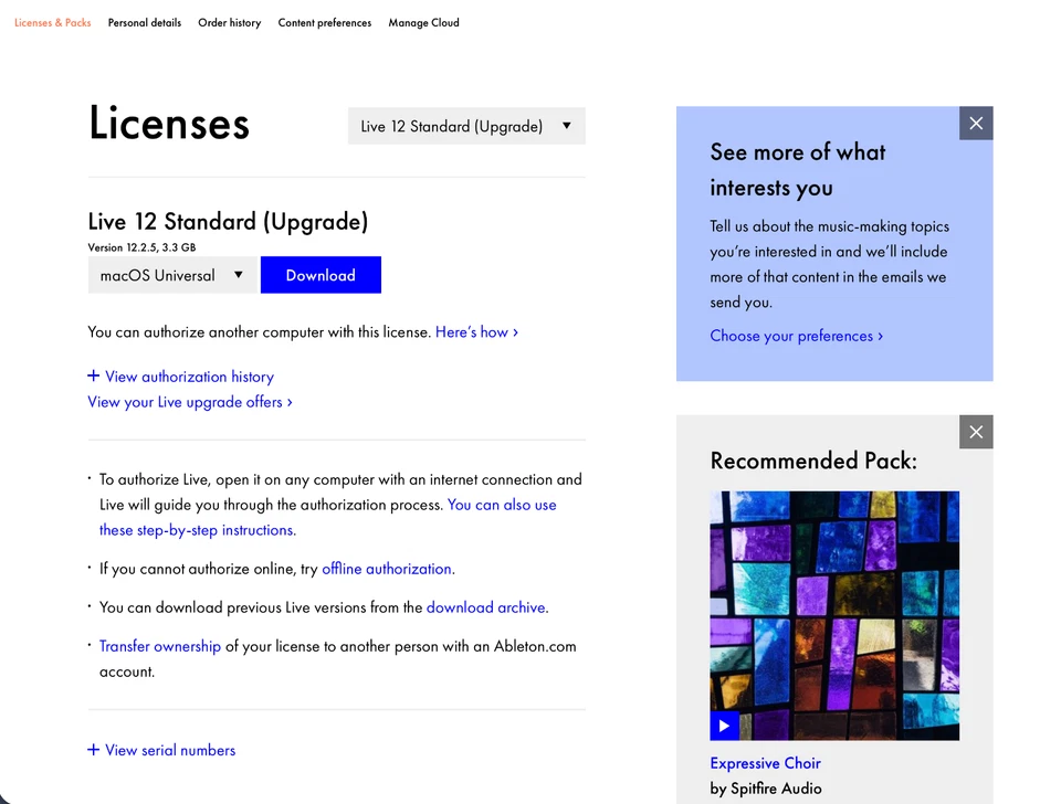 licencia digital estándar Ableton Live 12 Foto 1 de 1