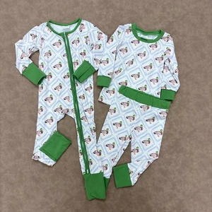 Cute Baby Brother Toddler Mallard Duck Long Sleeve Pajamas Set and Romper - Picture 1 of 8