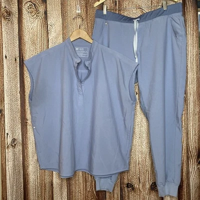 Conjunto Médico FIGS 2 Piezas Talla XL Rafaela Sin Mangas Top Zamora Pantalones Jogger Gris Foto 1 de 4