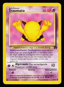 Drowzee Traumato 54/82 Common GERMAN Team Rocket Pokémon Card - Picture 1 of 2
