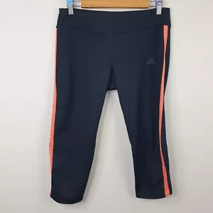 Adidas Capri Leggings Women's Medium Black Stretch Gym Fitness Yoga - Picture 1 of 13