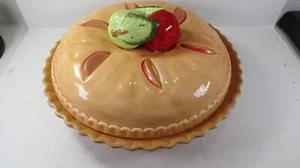 Apple Pie Keeper with Lid and Recipe 10" Plate Unbranded Pre-owned - Picture 1 of 8