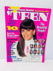 Vintage Teen Magazine October 1990 Collectible 90s Fashion Advertisements K3 - Picture 1 of 24