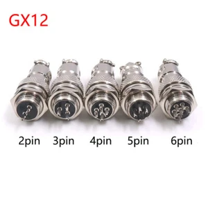 GX12 Luftfahrt Stecker Buchse Verbinder Panel Mount 2/3/4/5/6pin Stecker Buchse 12mm - Bild 1 von 8