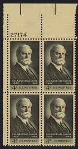 #1195 4c Charles Evans Hughes, Plate Block [27174 UL] **ANY 5=FREE SHIPPING** - Picture 1 of 1
