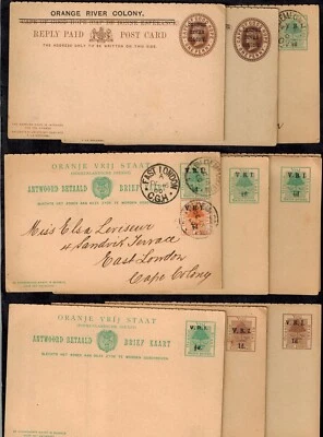 Orange Free State REMARKABLE COLLECTION of POSTAL REPLY CARDS - Image 1 of 2