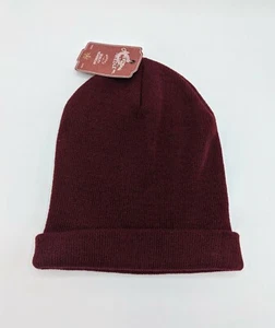 NEW American Needle Maroon Burgundy Knit Beanie Tuke Hat Men Women One Size - Picture 1 of 2