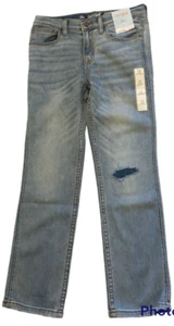 Cat & Jack New Girl's Size 12 Super Stretch Light Wash Distressed Slim Jeans - Picture 1 of 11