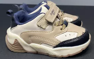 OshKosh B’gosh Sneakers Shoes Beige/Blue Toddler Size 6 - Picture 1 of 6