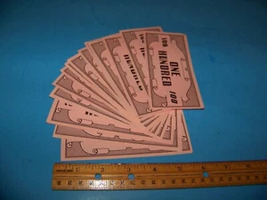 Careers Board Game Pieces Vintage 1958 Money (19) One Hundred Bills - Picture 1 of 2