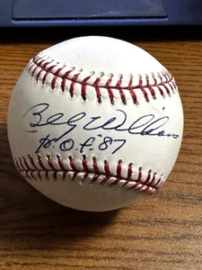 BILLY WILLIAMS 3 SIGNED AUTOGRAPHED OML BASEBALL! Cubs! "HOF 87" - Picture 1 of 2