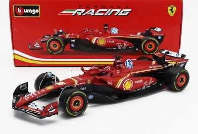 MODELLINO AUTO STATICO BURAGO FERRARI F1 SF-24 2024 #16 LECLERC SCALA 1/18 - Immagine 1 di 4