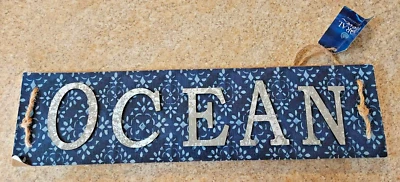"OCEAN" WOODEN  HOME DECOR SIGN - Image 1 of 4