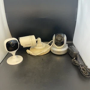 Mixed Lot OF 3 Security Cameras  1-Turret 2-STAIONARY Q-SEE AMCREST 3XLOGIC - Picture 1 of 14