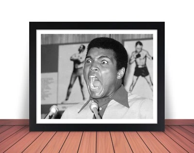 Framed MUHAMMAD ALI v GEORGE FOREMAN Photo Picture 1974 BOXING - 8x10 11x14 (W1) - Image 1 of 4