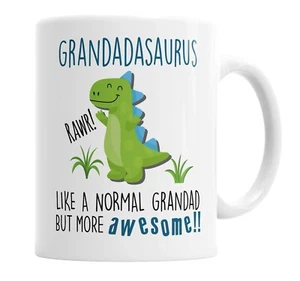 Grandadasaurus Mug Grandad Dinosaur Cup for Fathers Day Birthday Christmas Funny - Picture 1 of 1
