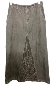 Polo Ralph Lauren 100% Cotton Olive Green Corduroy Skirt with Pockets Size 2 - Picture 1 of 6