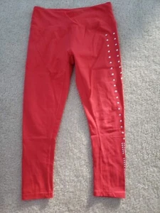 Bebe Sport Capri Leggings Estrella Tachuela Logo Rojo Mujer M Nuevo sin Etiquetas Atletismo Yoga Correr - Imagen 1 de 5