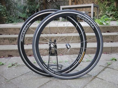 Campagnolo Shamal Black / 9 10 Sp / Clincher Wheel Set Bora Chorus Record Vento - Bild 1 von 4