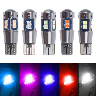 2PCS T10 501 W5W 3030 SMD LED Side Light Bulbs Canbus Error Free Various Colors - Image 1 of 4
