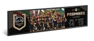 126590 PENRITH PANTHERS 2021 NRL PREMIERS TEAM IMAGE RUBBER BACK BAR RUNNER MAT - Picture 1 of 1