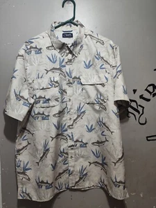 Chaps Ralph Lauren Men’s XL Button Down Long Sleeve Shirt Fishing Trout Pattern - Picture 1 of 14