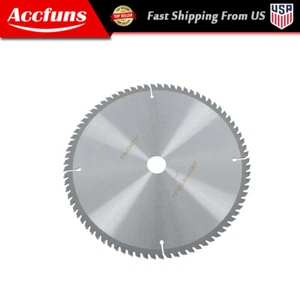 10"×25.44mm×80T Carbide Tipped Circular Saw Blade for Wood&Metal Cutting Silver - Picture 1 of 10