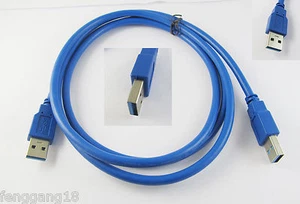 Premium Quality USB 3.0 A Male to USB 3.0 Male Extension Cable Blue 1.5m 4.8Gbps - Picture 1 of 2
