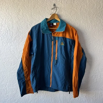 Vintage Nike ACG Weather Proof Windbreaker Jacket Small Blue Orange Fill Zip i - Image 1 of 4