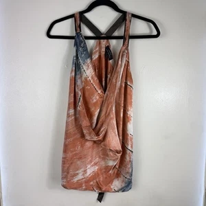 Robert Rodriguez Silk Cowl Neck Camisole Tank Size 6 Tie in the Back Sleeveless - Picture 1 of 13