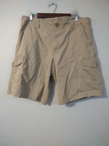 The North Face Men’s Shorts Tan Tag Says 38 Measure 36 Cargo Hiking Utility Flaw - Picture 1 of 9