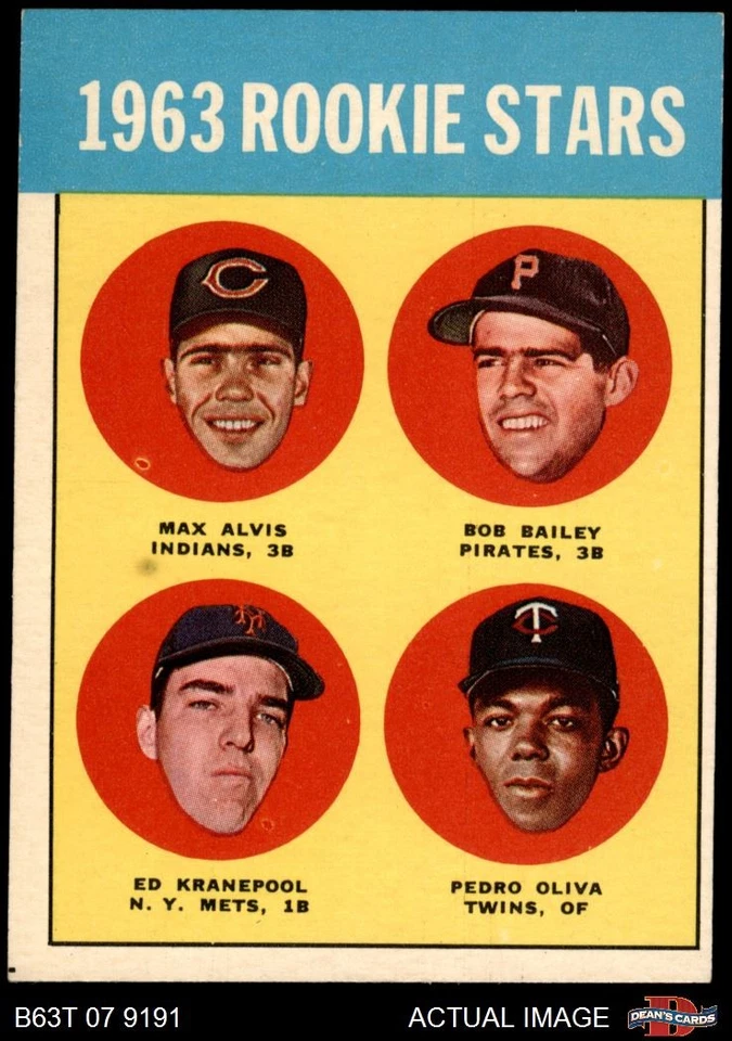 1963 Topps #228 Tony Oliva Rookie Stars Twins / Indians / Pirates / Mets 5 - EX - Image 1 of 1