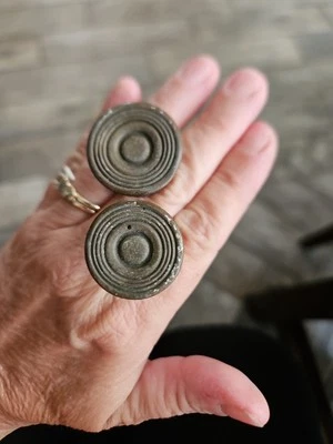 Vintage Drawer Pulls lot Of 2 Knobs Vintage Brass Look  - Image 1 of 3