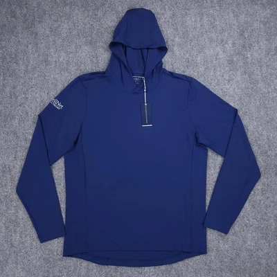 Sudadera con Capucha Holderness & Bourne Para Hombre Mediana Azul Marino Jackson Pullover Rendimiento Golf Foto 1 de 4