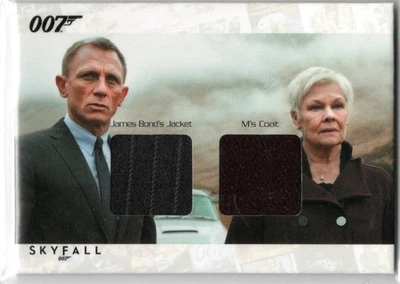 JAMES BOND AUTOGRAPHS & RELICS SCDC5 DANIEL CRAIG JUDI DENCH DUAL COSTUME 16/200 - Image 1 of 2