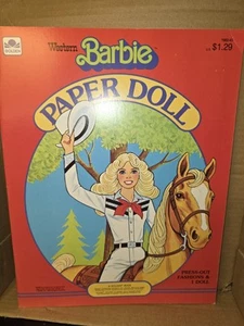 Western Barbie Paper Doll Golden Book Uncut - Picture 1 of 8