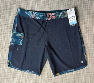 Neu mit Etikett Billabong Recycler 73 Pro Herren Größe 36 marineblau Boardshorts Stretch Kordelzug - Bild 1 von 10