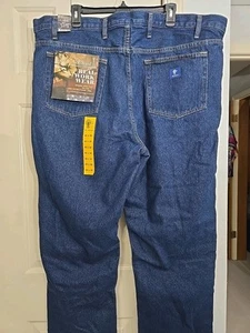 RK Brand Men's Flannel Lined Real Work Wear Relaxed Fit Jeans..Size 44X30 - Picture 1 of 7