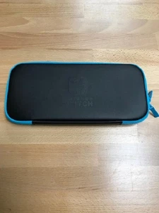 Nintendo Switch Lite Neoprene Black And Blue Zippered Carrying Case Very Good 0E - Picture 1 of 2