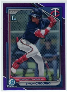 Refractor púrpura Bowman Chrome Byron Chourio 1st Bowman 2024/250 - Imagen 1 de 2