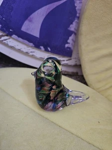 🐞Vintage Glass Multicolored Bird Paperweight🐞 - Picture 1 of 10
