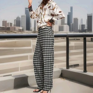ZARA PLAID PANTS SIZE M #1157 -M - Picture 1 of 11