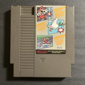 Super Mario Bros + Duck Hunt + World Class Track Meet &bull; NES Cartridge Tested