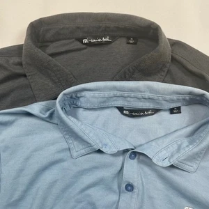 2 Stück Travis Mathew Golf Poloshirt Herren XL grau und blau atmungsaktiv - Bild 1 von 13