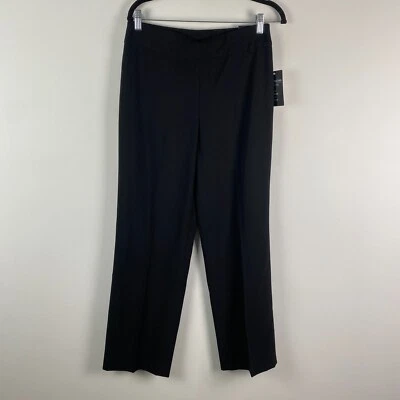 Zac & Rachel Pants Womens 12P The Ultimate Fit Black Straight Leg Pull On - Image 1 of 4
