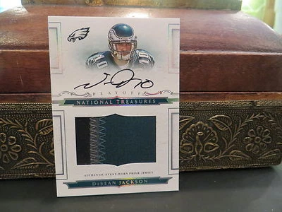 National Treasures Rookie Jersey Autograph Eagles DeSean Jackson  10/99  2008 - Image 1 of 4