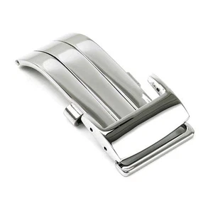StrapsCo Stainless Steel Deployment Clasp Watch Band Strap Buckle - Picture 1 of 2